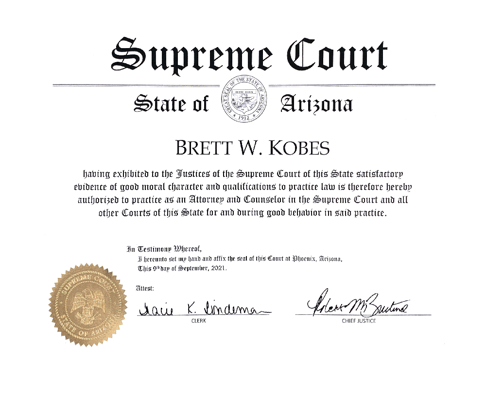 Supreme Court | State of Arizona | Brett W. Kobes | 2021
